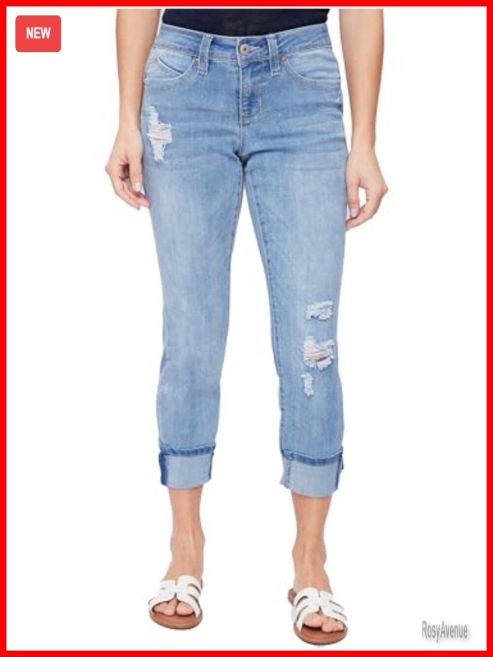 Petite WannaBettaButt Mid Rise Mega Cuff Skinny Jeans